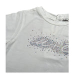 M+E' T-Shirt Girocollo tinta unita con Brillantini Panna per Bambina UE1817 PANNA M+E' 