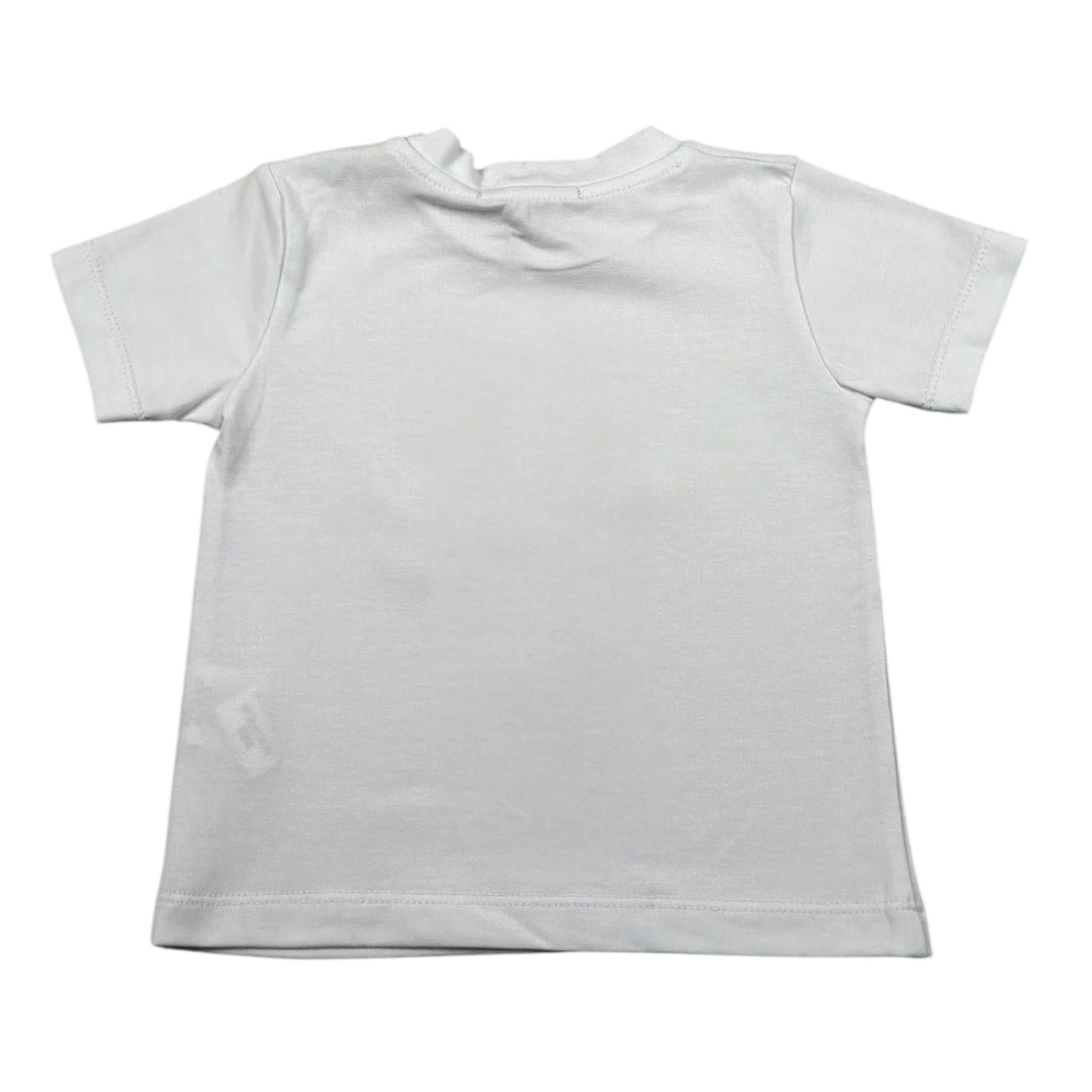 Daniele Alessandrini T-Shirt Girocollo Tinta Unita con Stampa per Neonato 1296M00237X BIANCO DANIELE ALESSANDRINI 