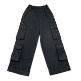 Dondup Einfarbige Cargohose mit elastischem Bund in Schwarz für Mädchen