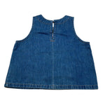 top in denim tinta unita giromanica AYL0001 BLU SAINT BARTH 