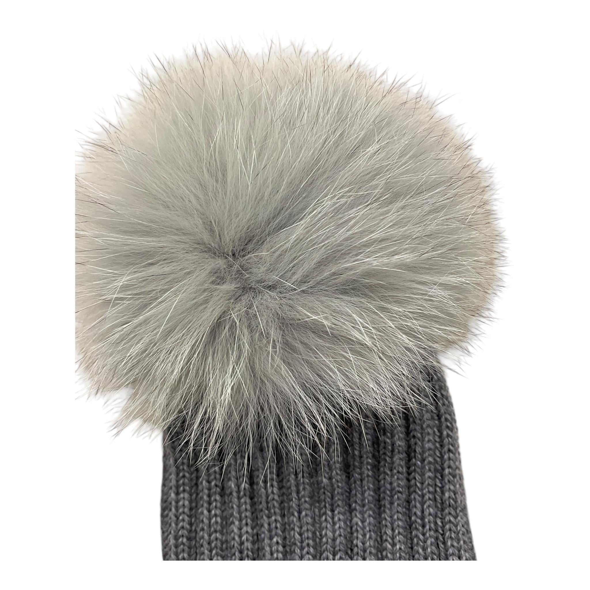 BABY LORD cappello tinta unita con pon pon Grigio per Neonata 628N GRIGIO BABY LORD 