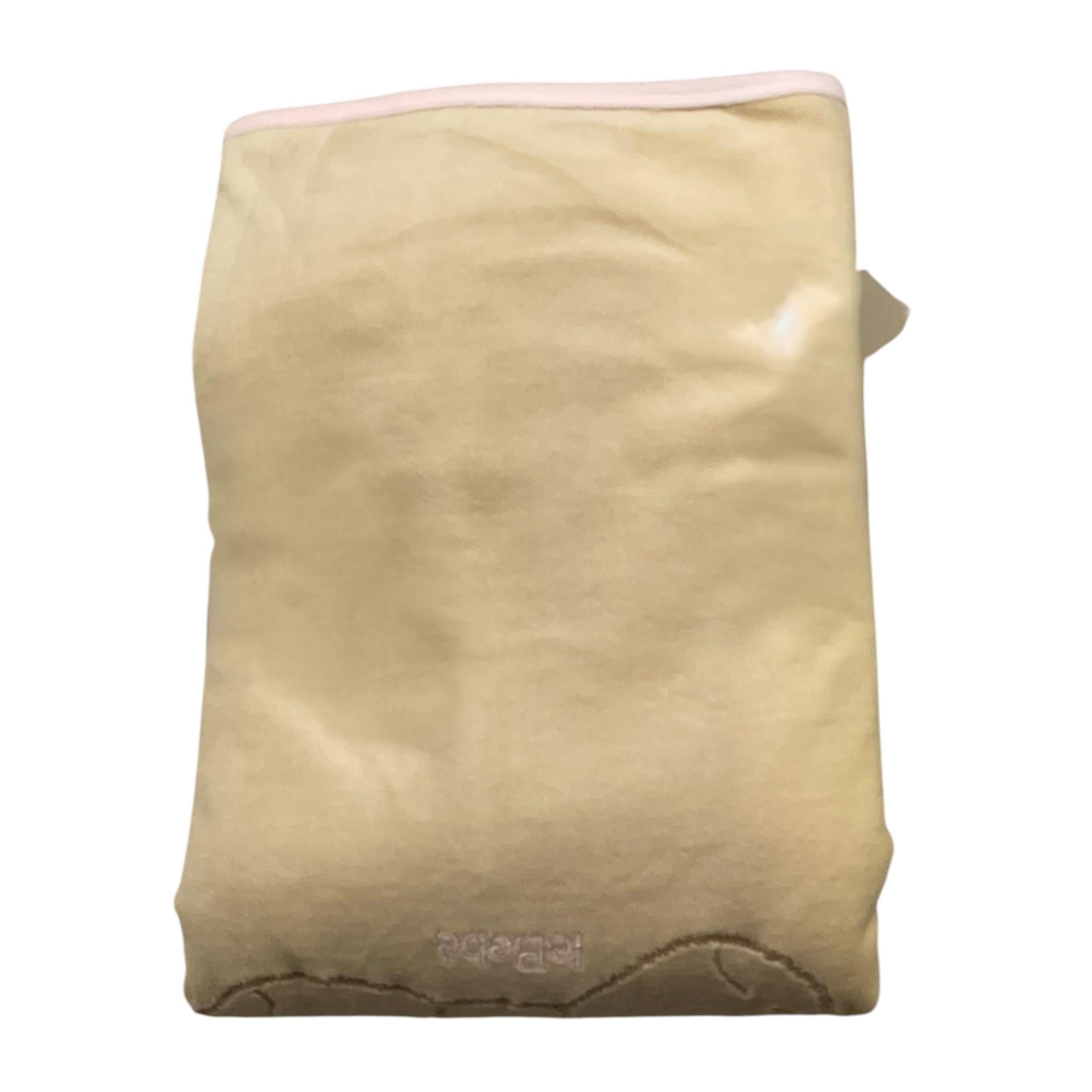 LE BEBE' coperta tinta unita con ricami in ciniglia Beige per Neonata LBG5958 BEIGE LE BEBE' 