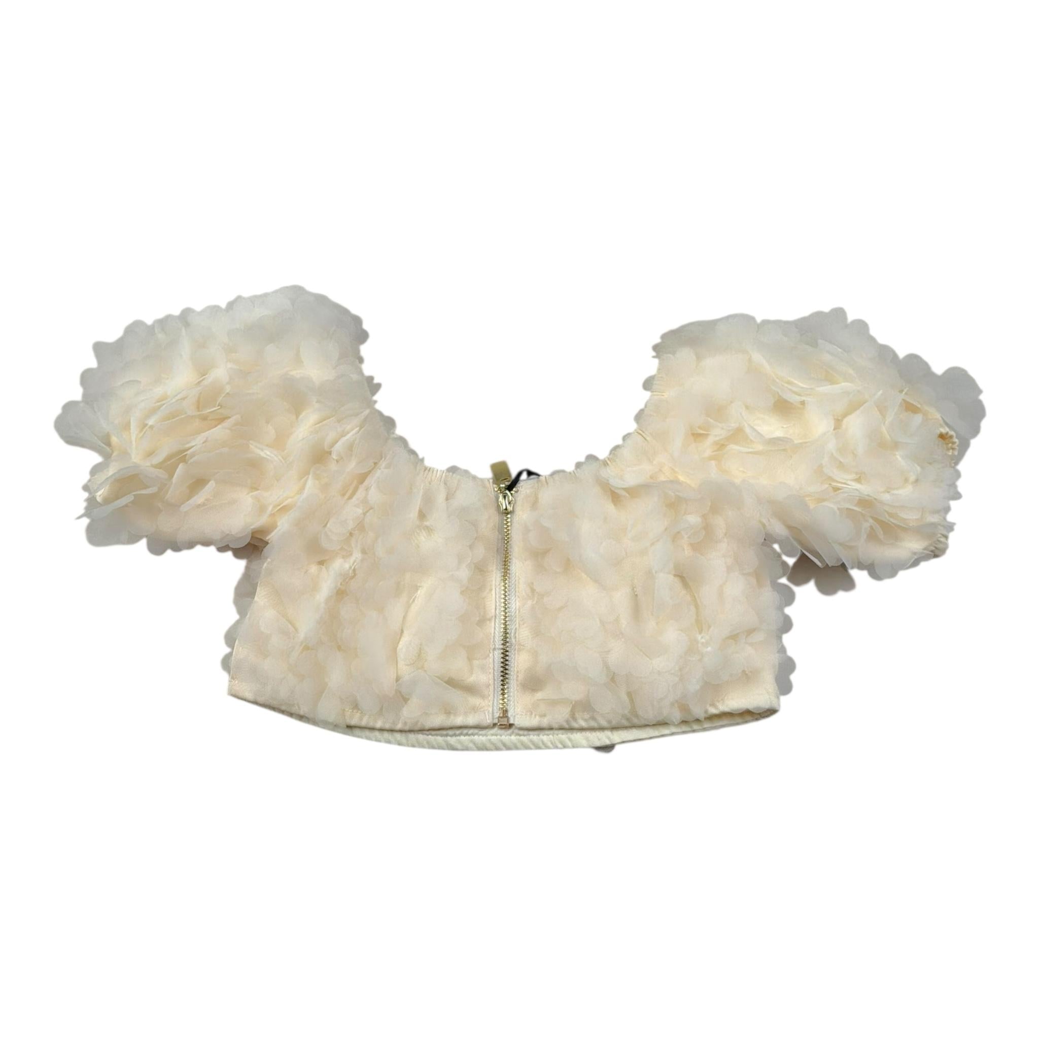 Fun & Fun Top Mezza Manica con Applicazioni Tulle per Bambina FNCBTP01046X AVORIO FUN & FUN 