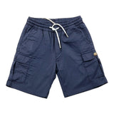 Nupkeet Einfarbige Bermuda-Shorts mit elastischer Taille Blau für Jungen