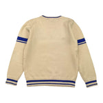 NEVER TOO maglia girocollo tinta unita con ricami in contrasto Panna per Bambino NT2175BX PANNA NEVER TOO 
