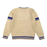 NEVER TOO maglia girocollo tinta unita con ricami in contrasto Panna per Bambino NT2175BX PANNA NEVER TOO 