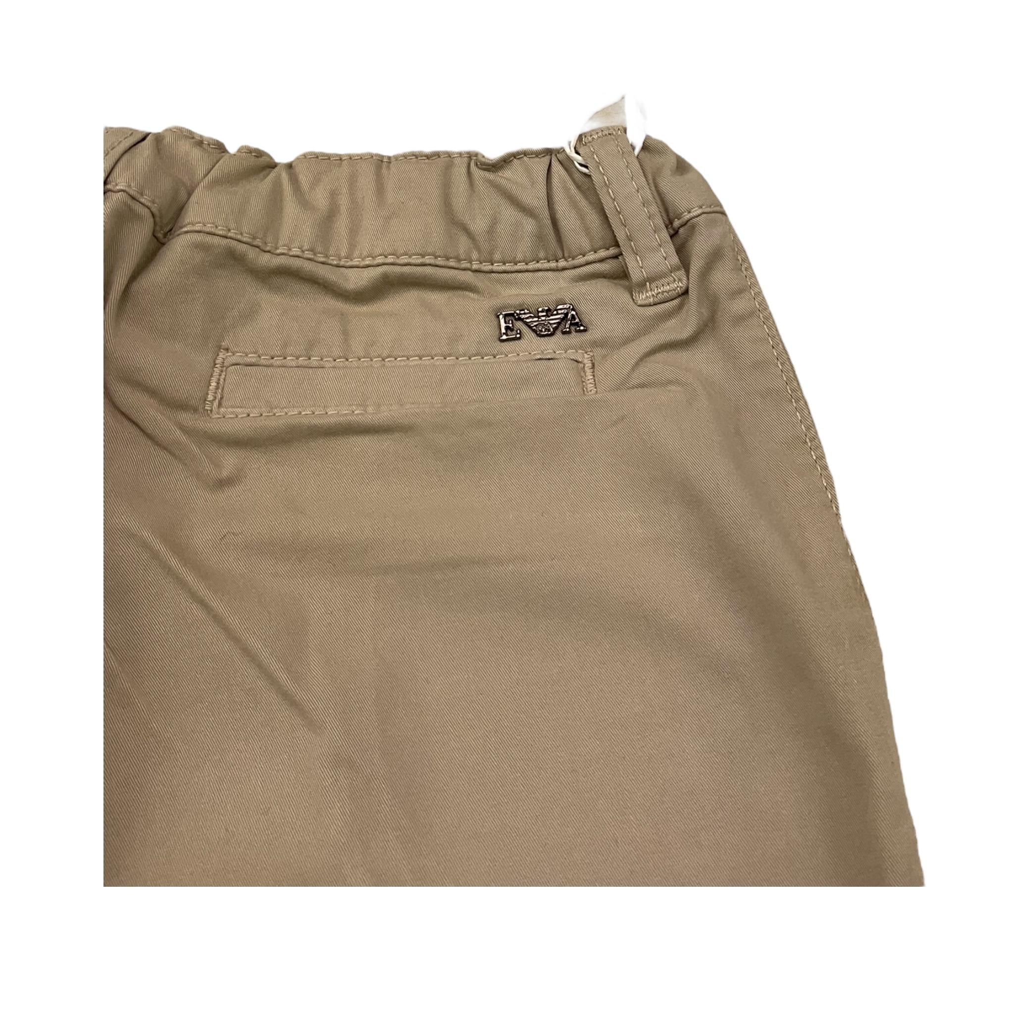 Emporio Armani Pantalone Tinta Unita con Girovita Regolabile per Neonato 8NHP60 SABBIA EMPORIO ARMANI 