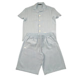 Daniele Alessandrini Completo 2 Pezzi Camicia-Bermuda Tinta Unita per Bambino 1236C00230 AZZURRO DANIELE ALESSANDRINI 