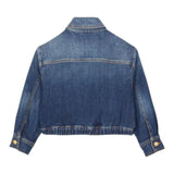 Balmain Jeansjacke einfarbig mit blauen Knöpfen für Jungen