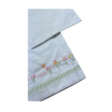 Le Bebe' Lenzuola Set 3 Pezzi Tinta Unita con Stampa per Neonata LBG6234 BIANCO LE BEBE' 