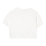 Liu Jo T-Shirt Girocollo Tinta Unita con Taschino Modello Crop per Bambina GA5016X BIANCO LIU JO 