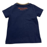 TRUSSARDI t-shirt girocollo tinta unita con stampa logo Blu per Neonato TIA25099TS BLU TRUSSARDI 