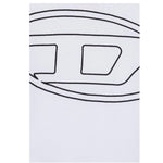 Diesel T-Shirt Girocollo Tinta Unita con Logo per Bambino J02276 BIANCO DIESEL 