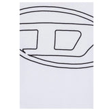 Diesel T-Shirt Girocollo Tinta Unita con Logo per Bambino J02276 BIANCO DIESEL 