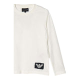 EMPORIO ARMANI shirt girocollo tinta unita con stampa Bianco per Bambino 6D4DJ444 BIANCO EMPORIO ARMANI 