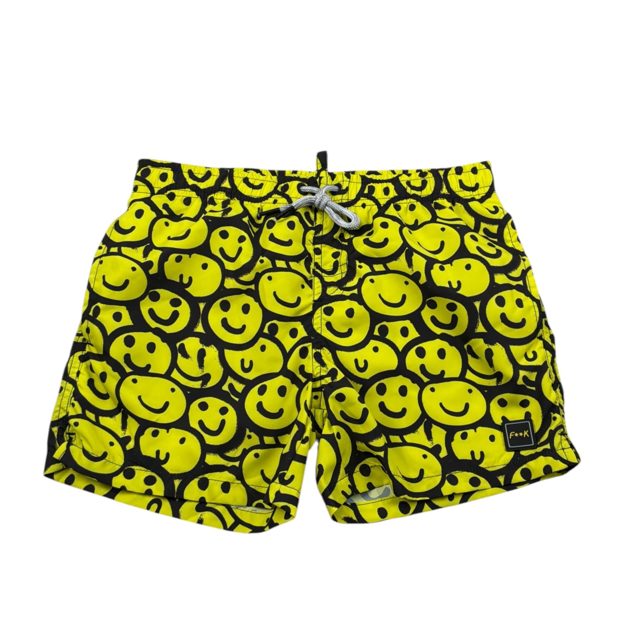 F**K Costume Modello Boxer con Stampa Giallo per Bambino FJ214025U GIALLO F**K 
