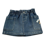 Moschino Gonna Tinta Unita In Denim per Neonata MAJ019 BLU MOSCHINO 