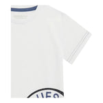 Guess T-Shirt Girocollo Tinta Unita con Stampa per Bambino N5RI15K8HM4 BIANCO GUESS 