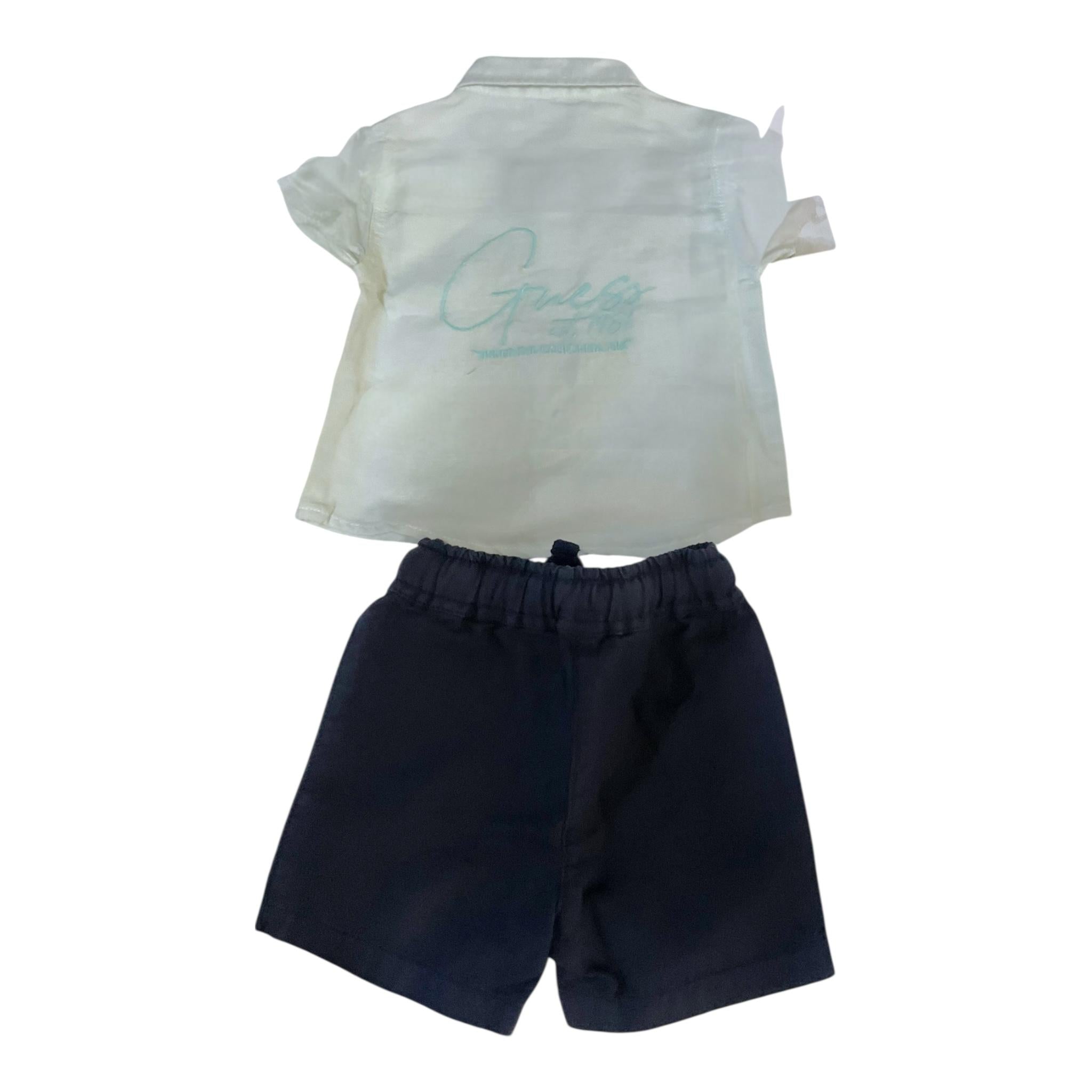 Guess Completo 2 Pezzi Camicia-Bermuda per Neonato I2GG13WBHE0 VERDE ACQUA GUESS 