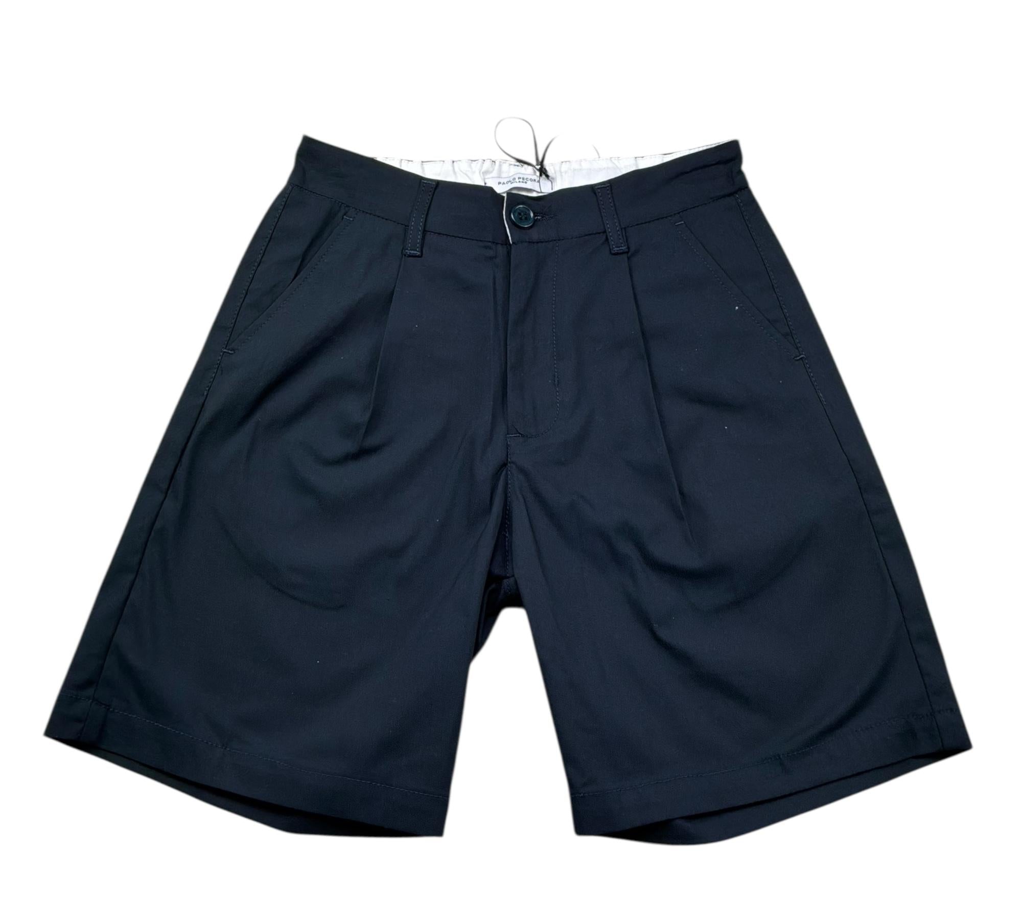 Paolo Pecora Bermuda Tinta Unita con Elastico In Vita per Bambino PP4321 BLU PAOLO PECORA 