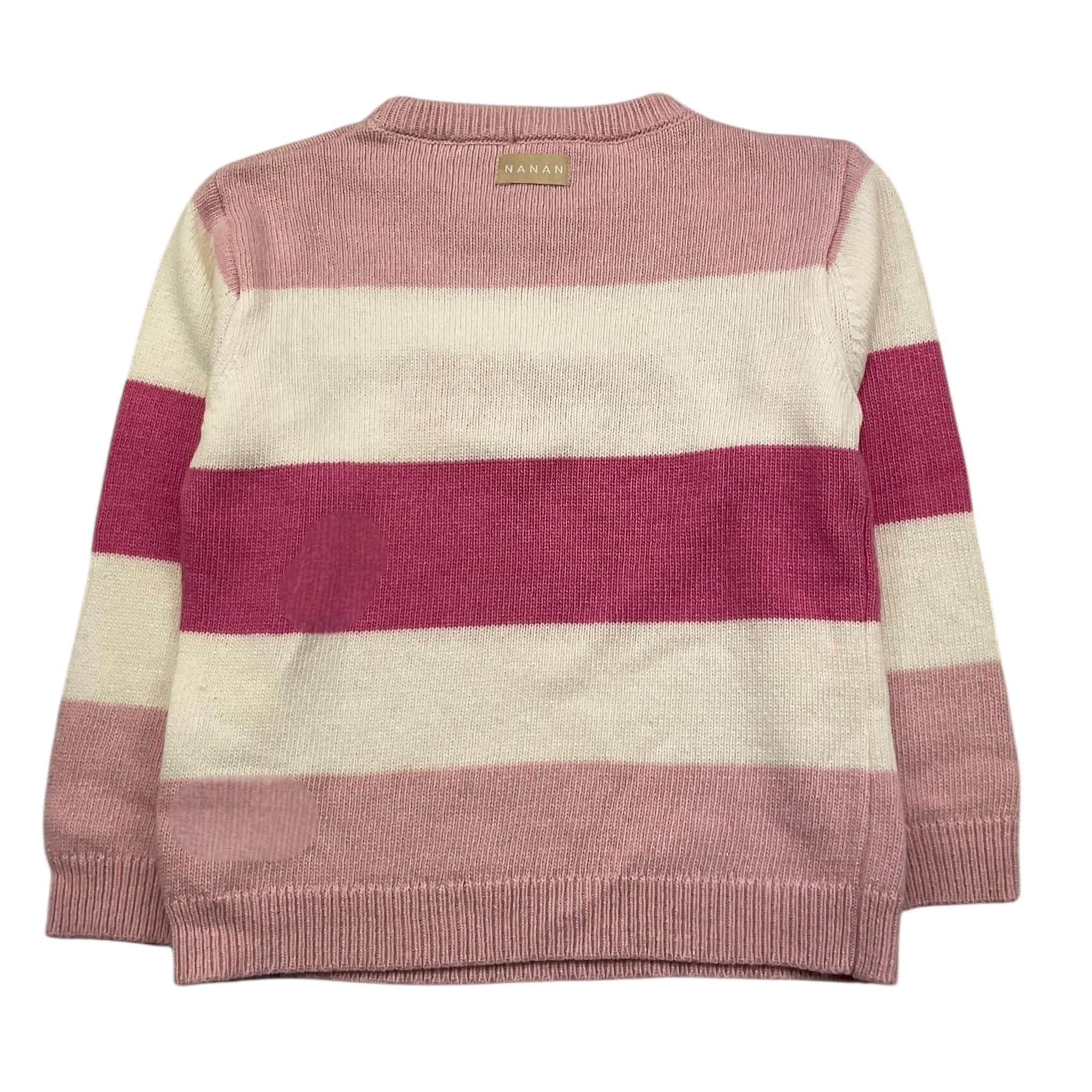 NANAN maglia girocollo tricolore Rosa per Bambina I24554 ROSA NANAN 