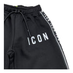 ICON pantalone tuta tinta unita con profili logati Nero per Bambino IBSP00320 NERO ICON 