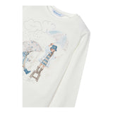 MAYORAL shirt girocollo tinta unita con stampa in contrasto Bianco per Neonata 4067122N BIANCO MAYORAL 