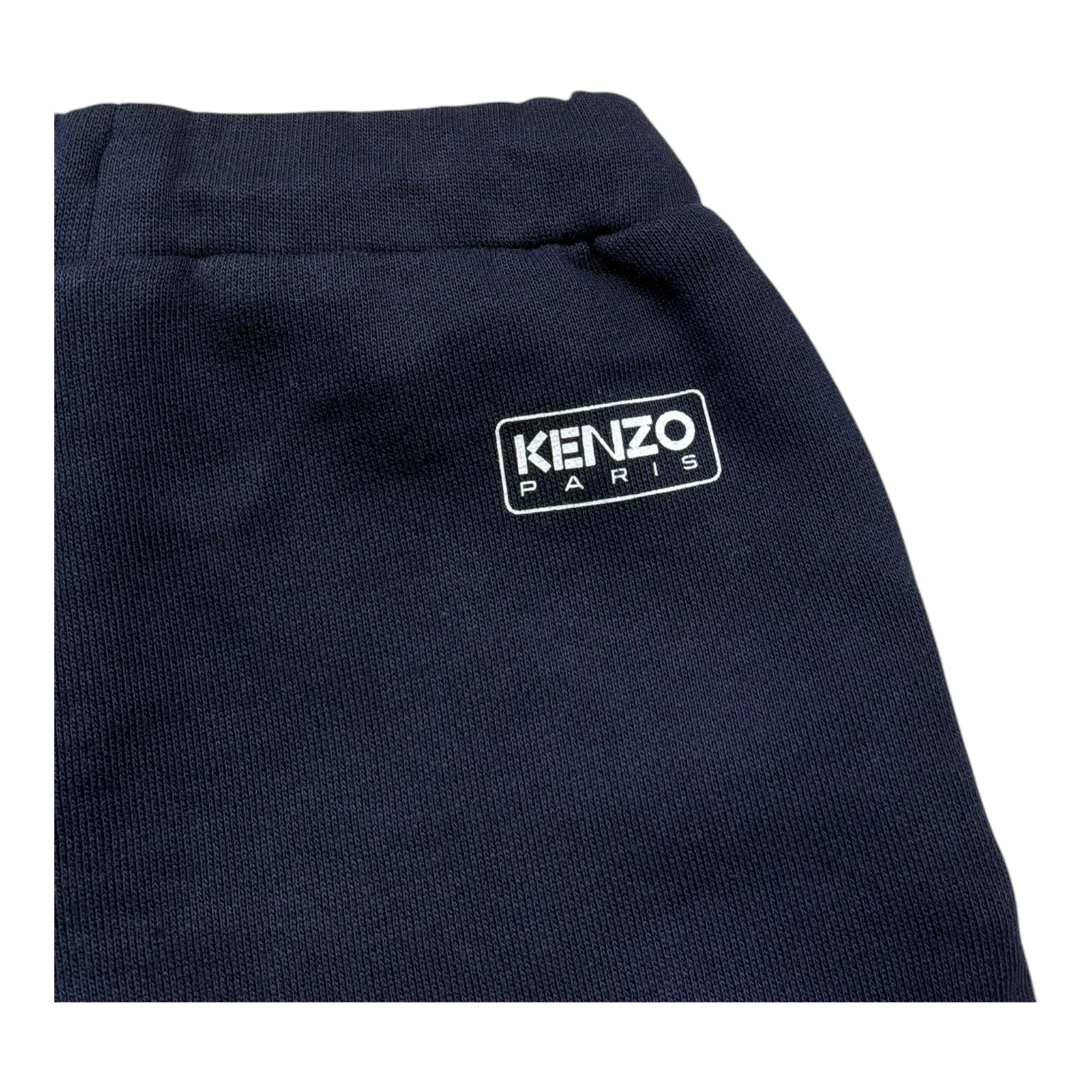 Kenzo Bermuda Felpa Tinta Unita con Logo per Neonato K60969N BLU KENZO 
