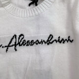 DANIELE ALESSANDRINI maglia girocollo tinta unita con stampa Bianco per Bambino 1291W00040J BIANCO DANIELE ALESSANDRINI 