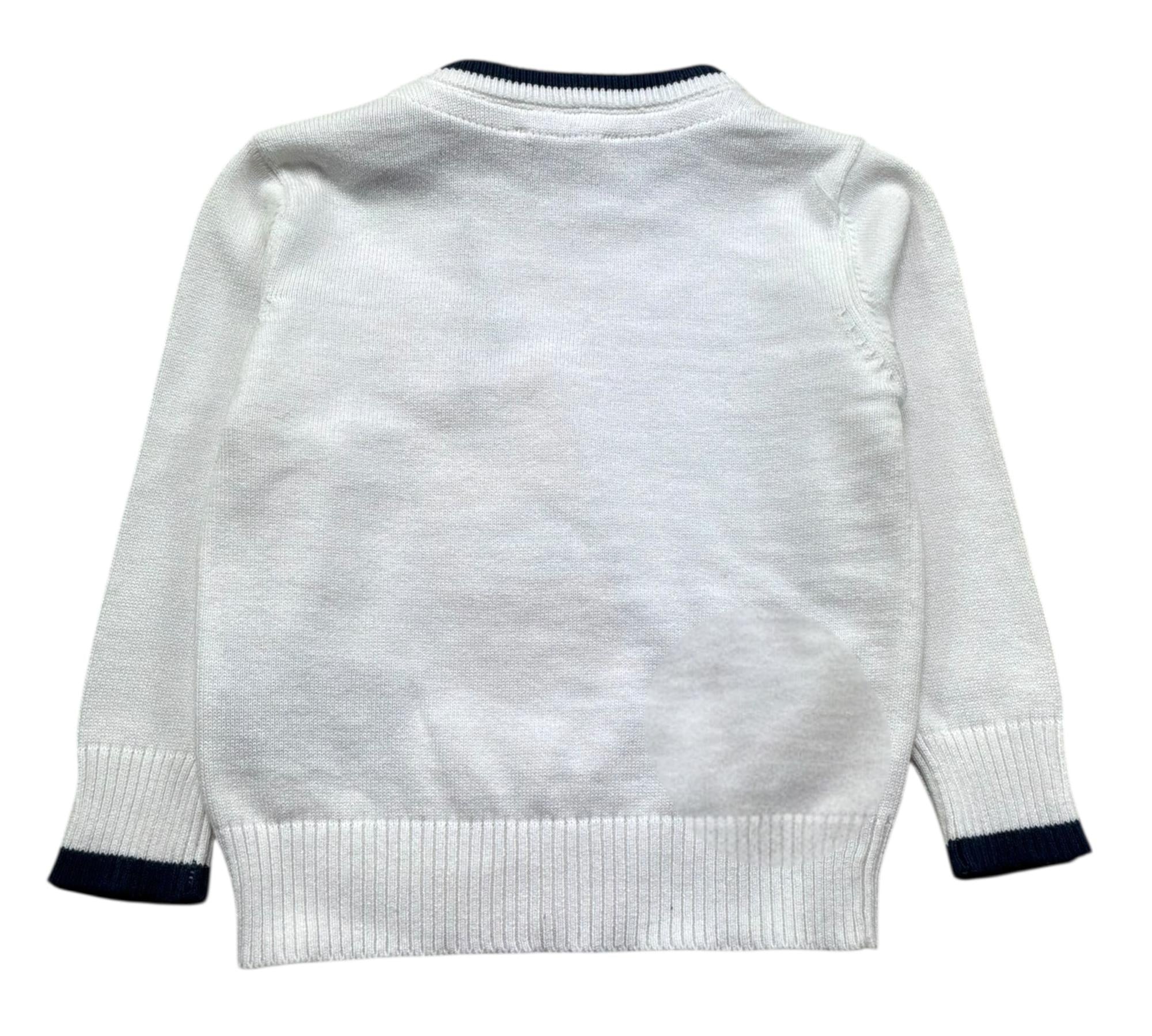 Trussardi Maglia Girocollo Tinta Unita per Neonato TIP26004MA BIANCO TRUSSARDI 