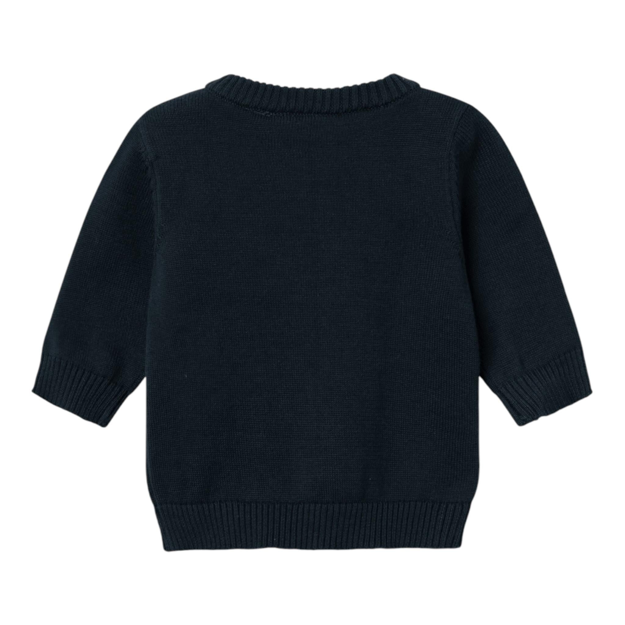 NAME.IT maglia girocollo tinta unita con bassotto Blu per Neonato 13231239 BLU NAME.IT 