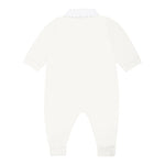 Moschino Tutina Tinta Unita con Stampa per Neonata MUY07L BIANCO MOSCHINO 