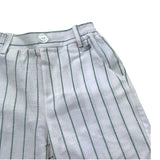 Le Bebe' Bermuda Tinta Unita con Elastico In Vita E Fantasia A Righe per Neonato LBB5343 BIANCO LE BEBE' 