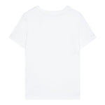 Calvin Klein T-Shirt Girocollo Tinta Unita con Logo per Bambino IU0IU0683 BIANCO CALVIN KLEIN 
