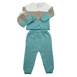 Juliana Completo 3 Pezzi Maglia-Pantalone-Cappello per Neonato 25040 VERDE JULIANA 
