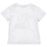 Monnalisa T-Shirt Girocollo Tinta Unita con Stampa per Neonato 28E603 BIANCO MONNALISA 