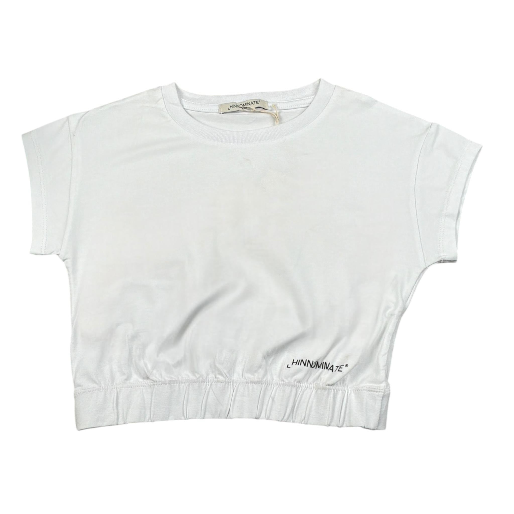 Hinnominate T-Shirt Girocollo tinta unita con Stampa Bianco per Bambina 3646M0114 BIANCO HINNOMINATE 