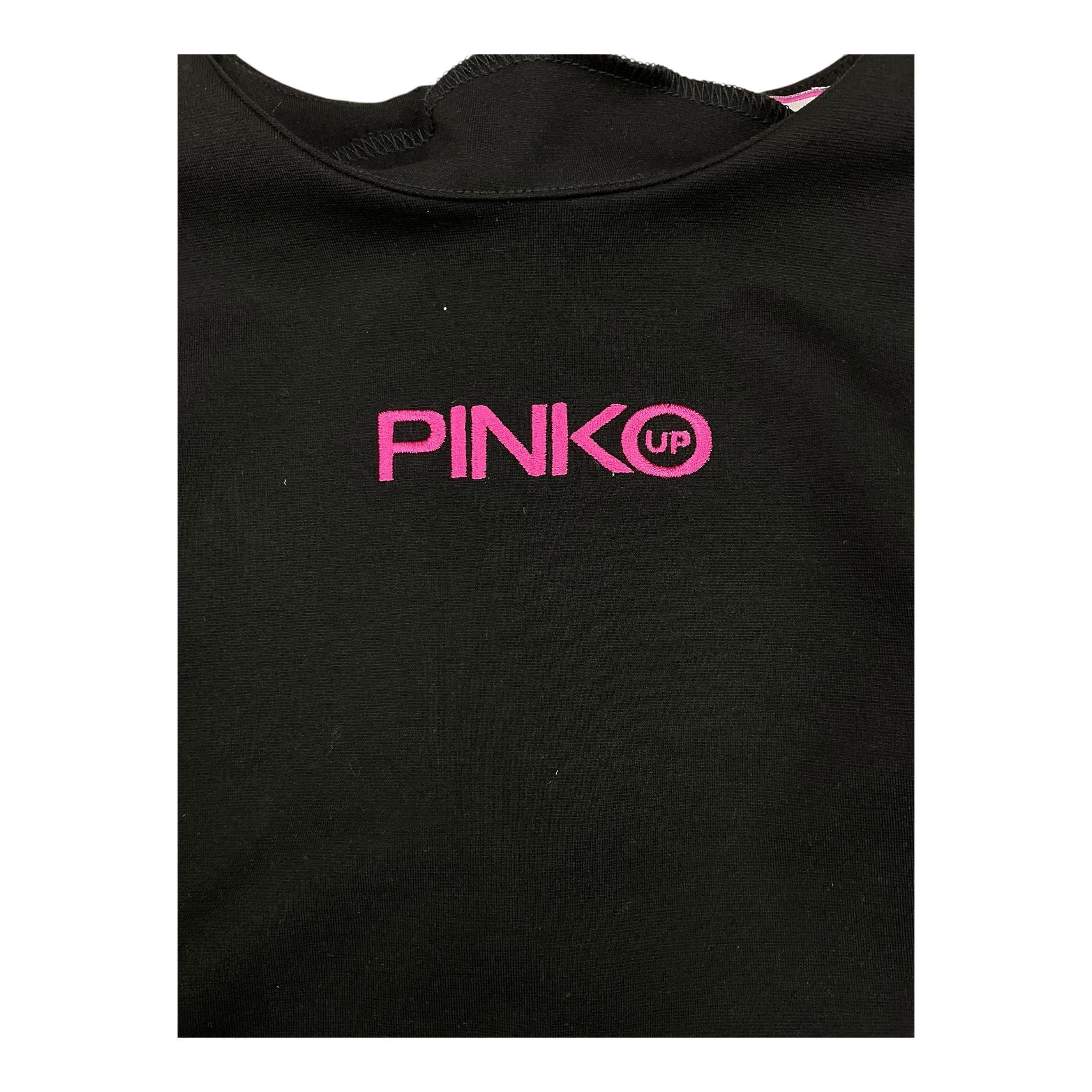 PINKO abito tinta unita con stampa Nero per Bambina F4PIBGDR198 NERO PINKO 