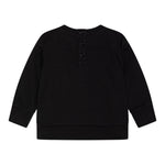 GUESS felpa girocollo tinta unita con stampa Nero per Bambino N4YQ04KA6R4X NERO GUESS 