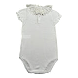 Calamaro Body Mezza Manica Tinta Unita con Colletto per Neonata 19109 BIANCO CALAMARO 