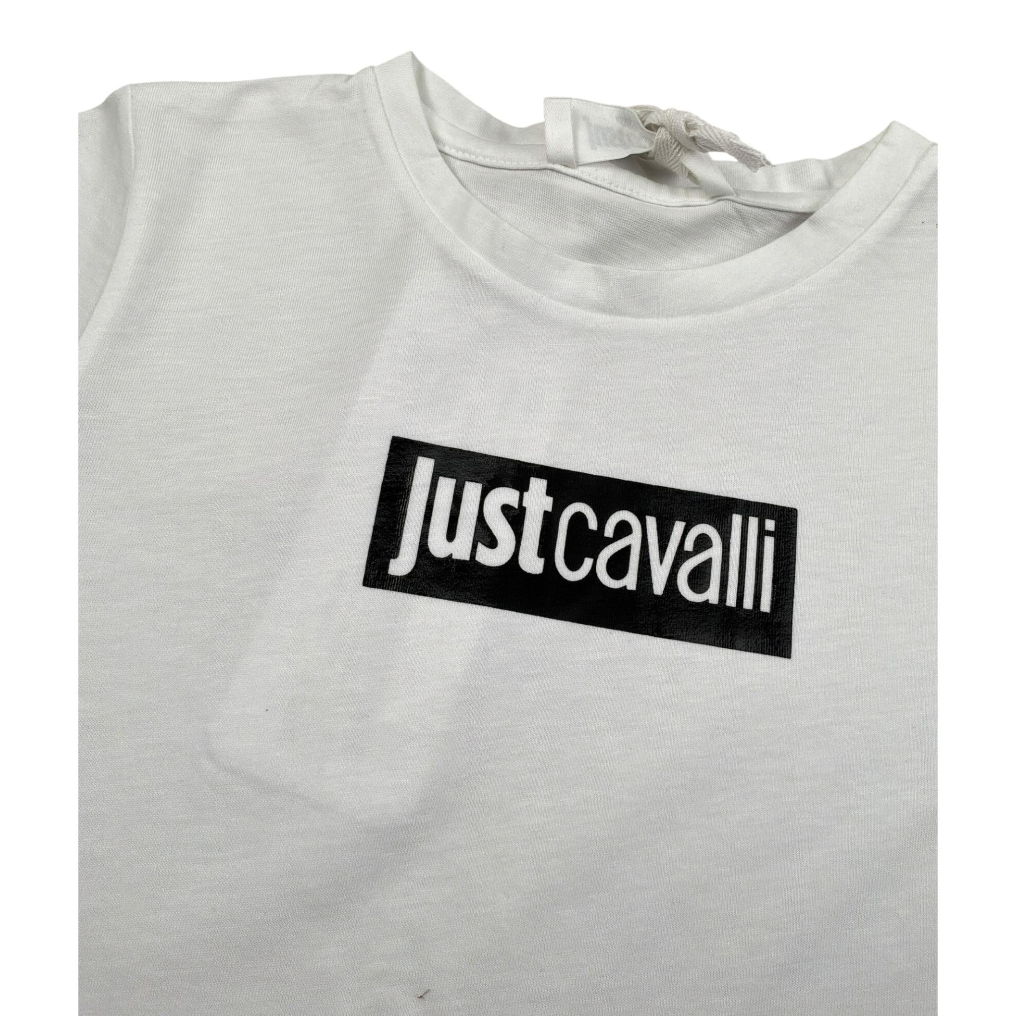 Just Cavalli T-Shirt Girocollo tinta unita con Stampa Bianco per Bambino JMTS002 BIANCO JUST CAVALLI 