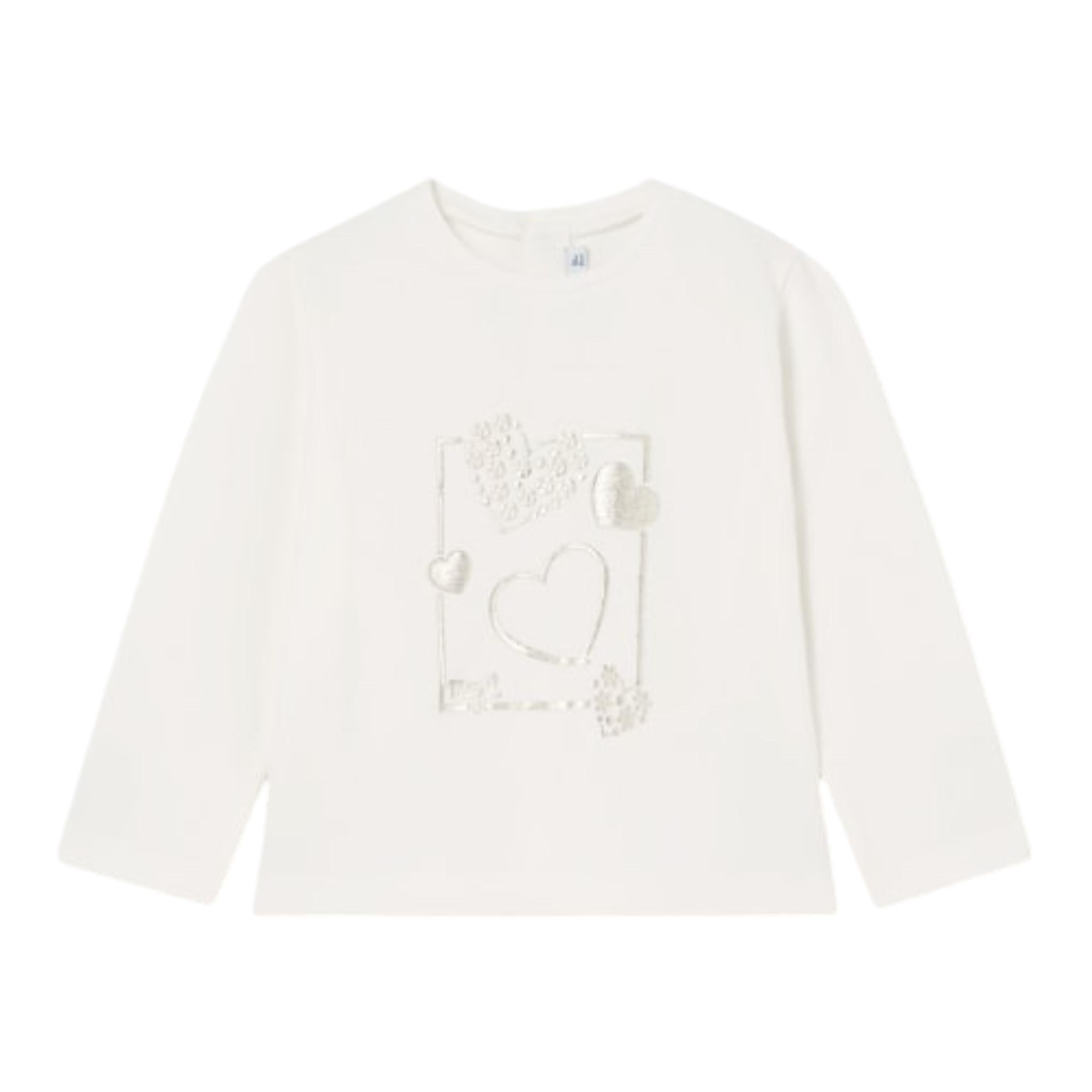 MAYORAL shirt girocollo tinta unita con stampa Bianco per Neonata 116 BIANCO MAYORAL 