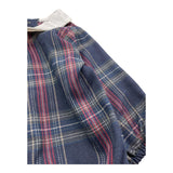 CALAMARO pagliaccetto tinta unita con fantasia righe e colletto Blu per Neonata 32462X BLU CALAMARO 