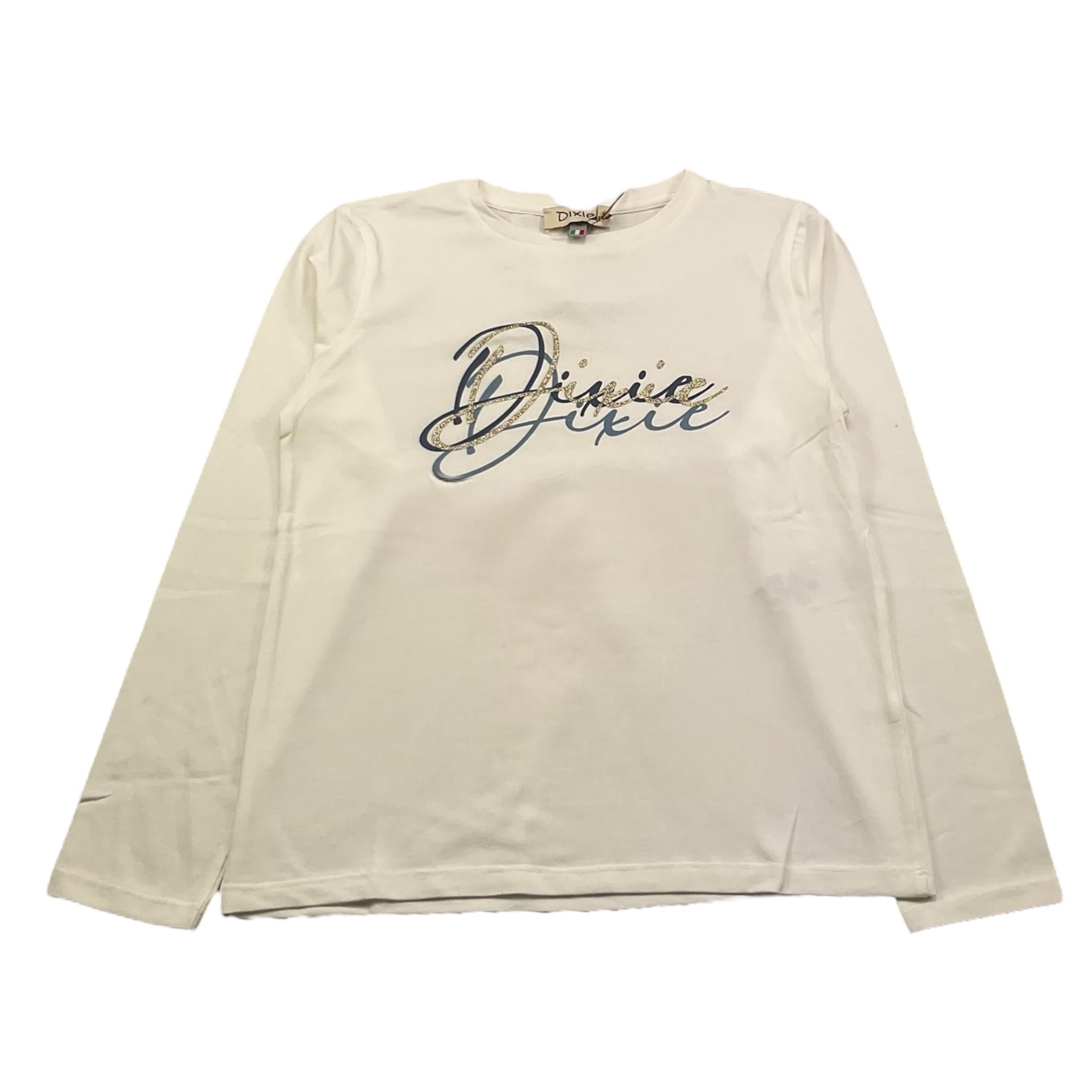 DIXIE shirt girocollo tinta unita con stampe in contrasto Panna per Bambina LB67032G34 PANNA DIXIE 
