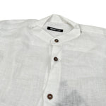 Never Too Camicia Manica Lunga tinta unita Collo Coreano Bianco per Bambino NT1568R BIANCO NEVER TOO 