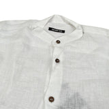 Never Too Camicia Manica Lunga tinta unita Collo Coreano Bianco per Bambino NT1568R BIANCO NEVER TOO 
