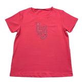 Liu Jo T-Shirt Girocollo Tinta Unita con Brillantini per Bambina GA5119 FUXIA LIU JO 