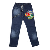 G2Firenze Jeans einfarbig mit elastischer Taille blau für Jungen