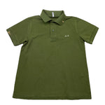 Sun68 Polo Mezza Manica Tinta Unita con Logo per Bambino CPA35301 VERDE SUN68 