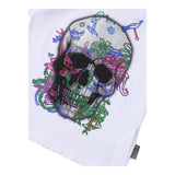 Philipp Plein Einfarbiges Rundhals-T-Shirt mit Glitzer-Print Weiß für Jungen
